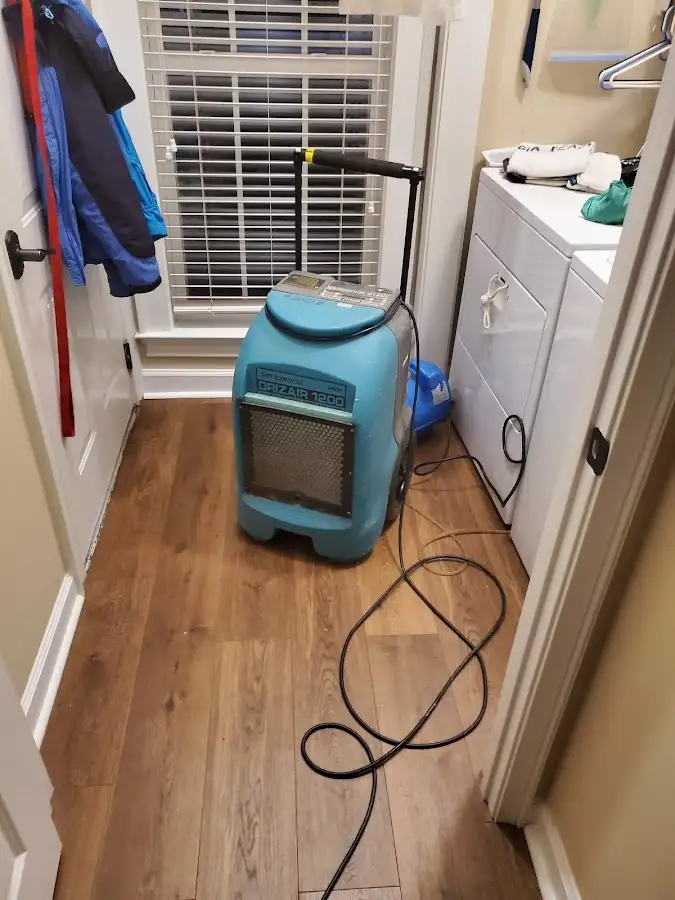 Commercial dehumidifier deployed for Flood Damage Cleanup in Stoneham